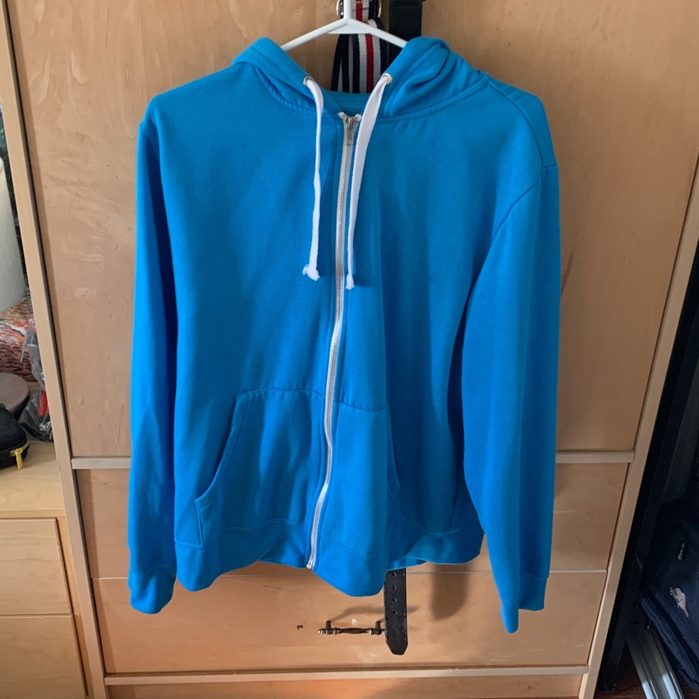 Bluenotes Turquoise Hoodie with White Accents